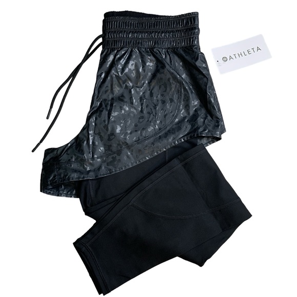 NWT Athleta 2in1 Leggings - Picture 6 of 9